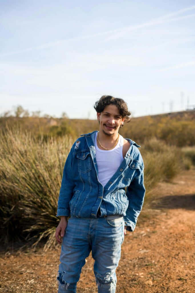 Denim-on Denim Jean Jacket Outfit for Men