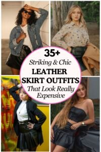 35+ Striking Leather Skirt Outfits That Look Really Expensive 3 Leather Skirt Outfits Pins