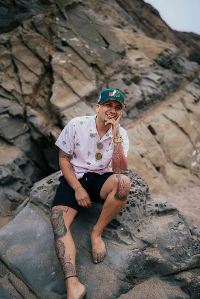 Pattern Casual Beach Outfit for Men