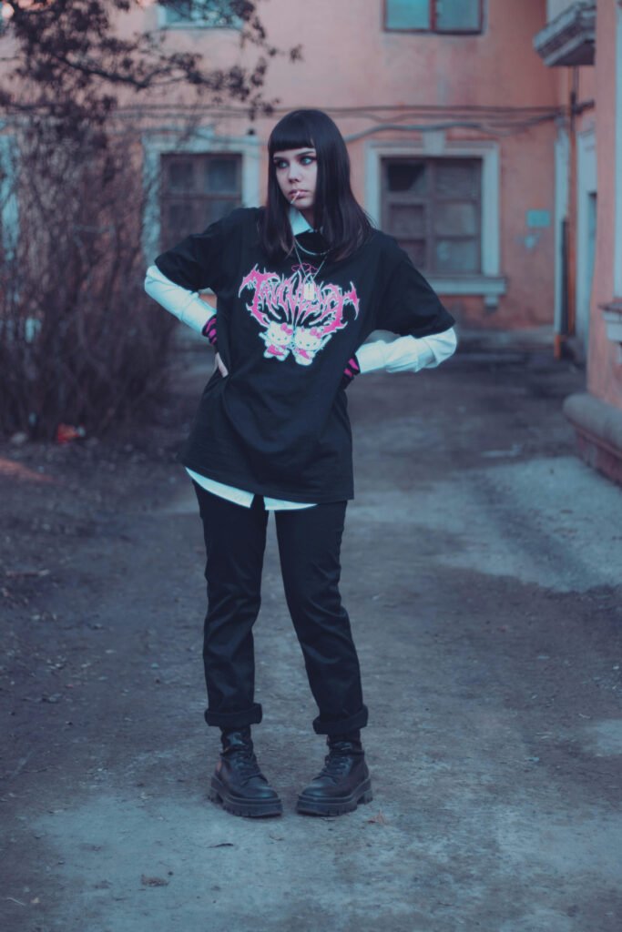 Preppy Pastel Goth Outfit