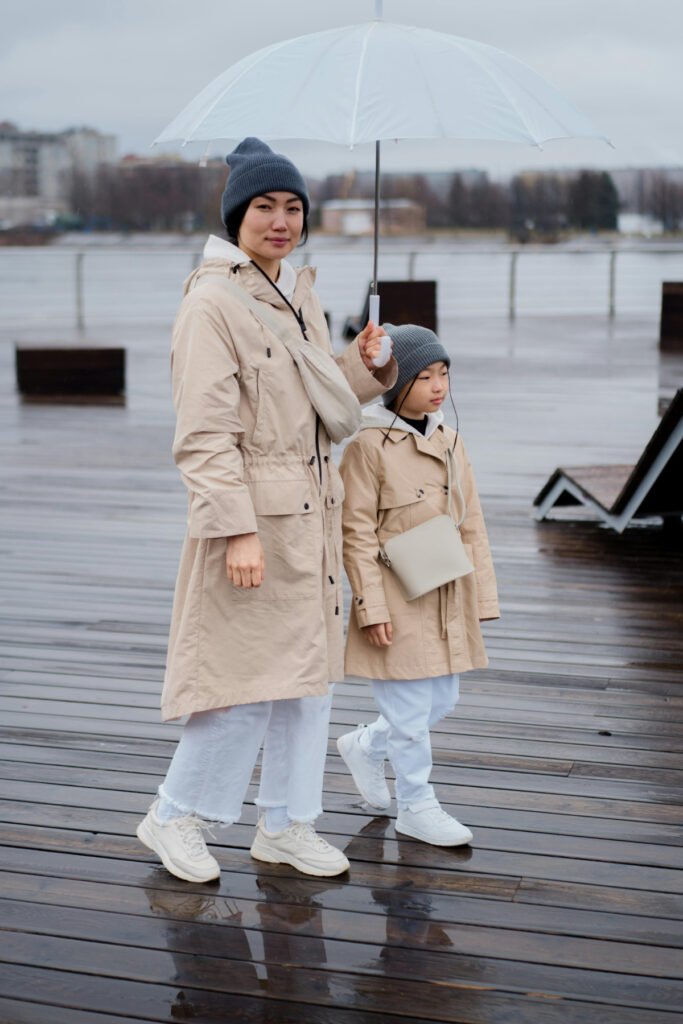Cozy and Layered Mama and Daughter Outfit
