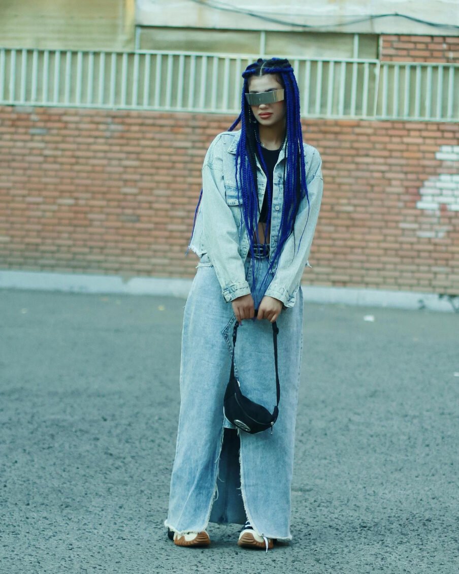 Denim Cyberpunk Outfit