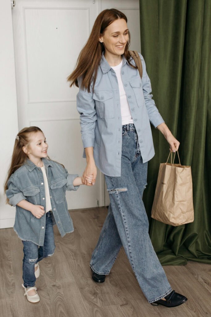 Denim Mama and Daughter Outfit