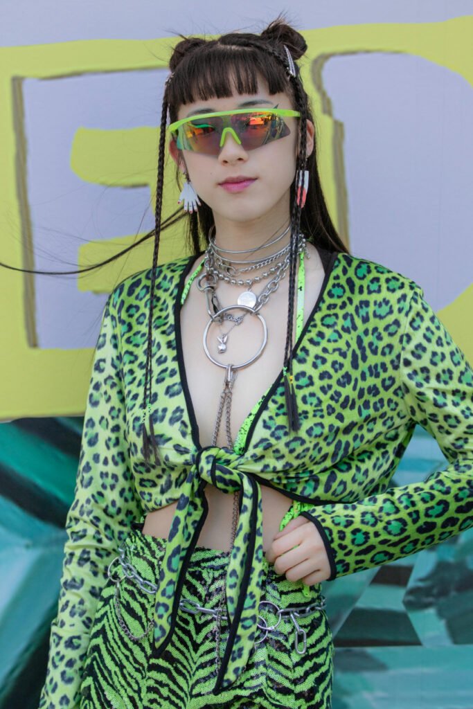 Neon Co-ord Cyberpunk Outfit