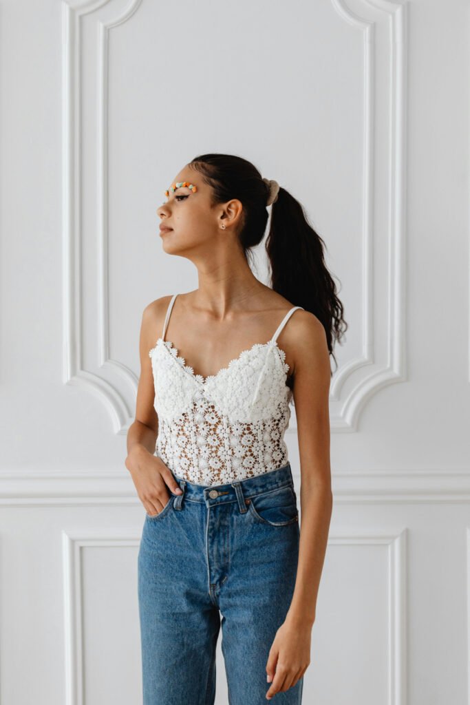 Simple and Casual Lace Outfit