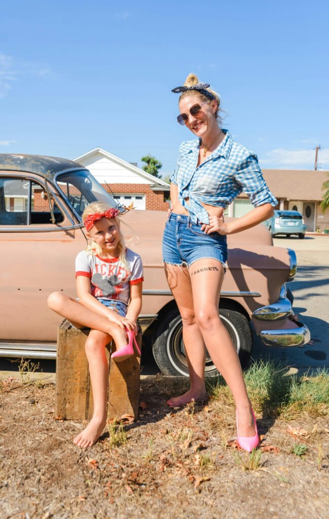 Vintage Mama and Daughter Outfit