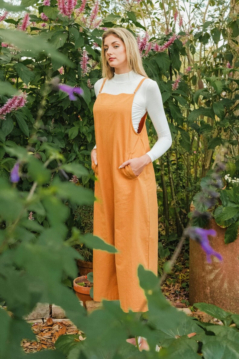 Autumn Tone Overalls Outfit