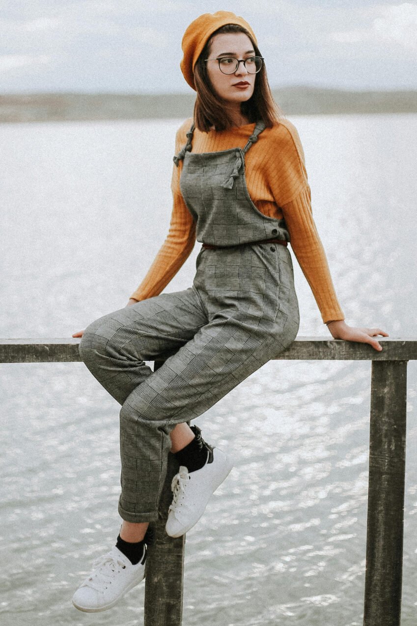 Preppy Overalls Outfit