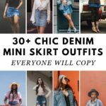 Denim Mini Skirt Outfits