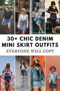 Denim Mini Skirt Outfits