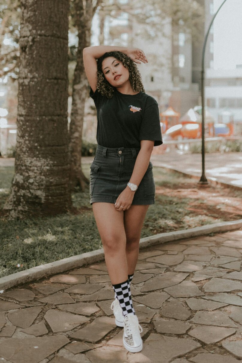 Summer Denim Mini Skirt Outfit